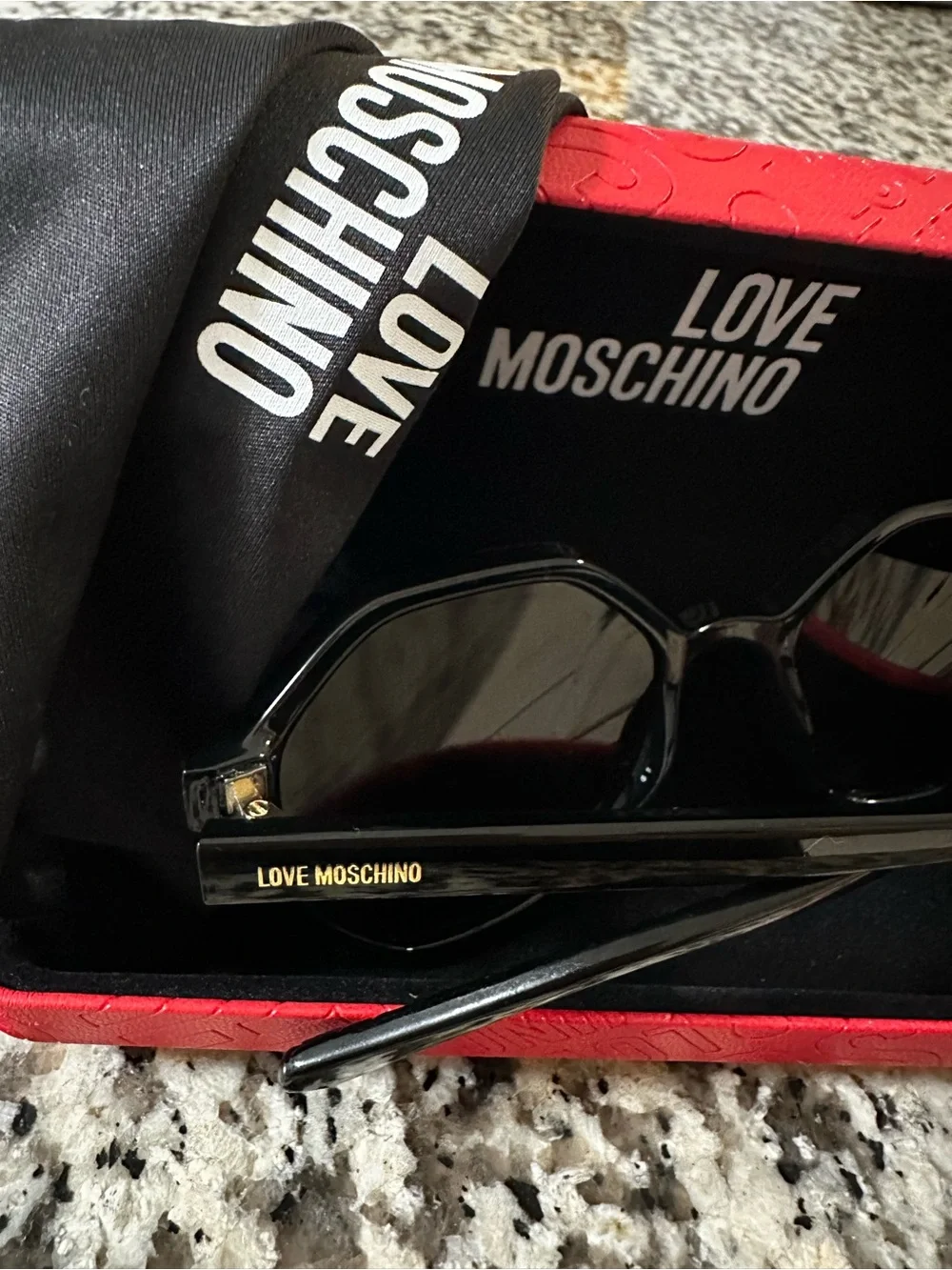 Love Moschino Black Oval Sunglasses